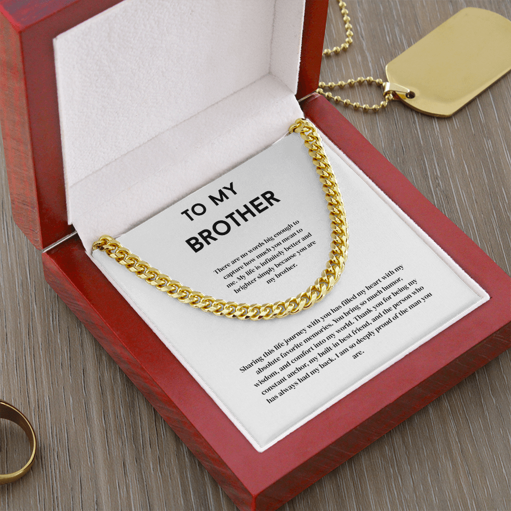 To My Brother, Men's Cuban Link Chain