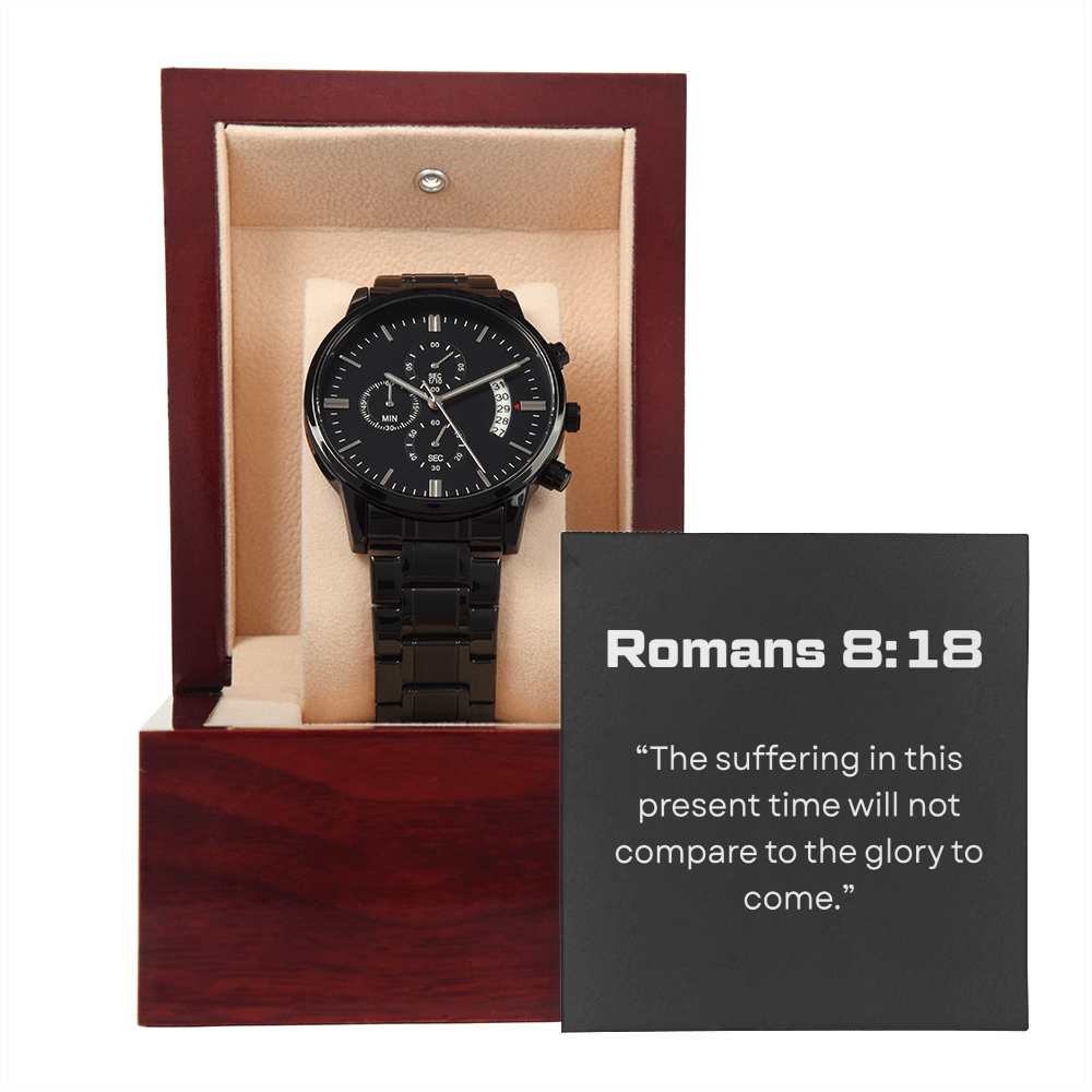 Men's Black Chronograph Watch