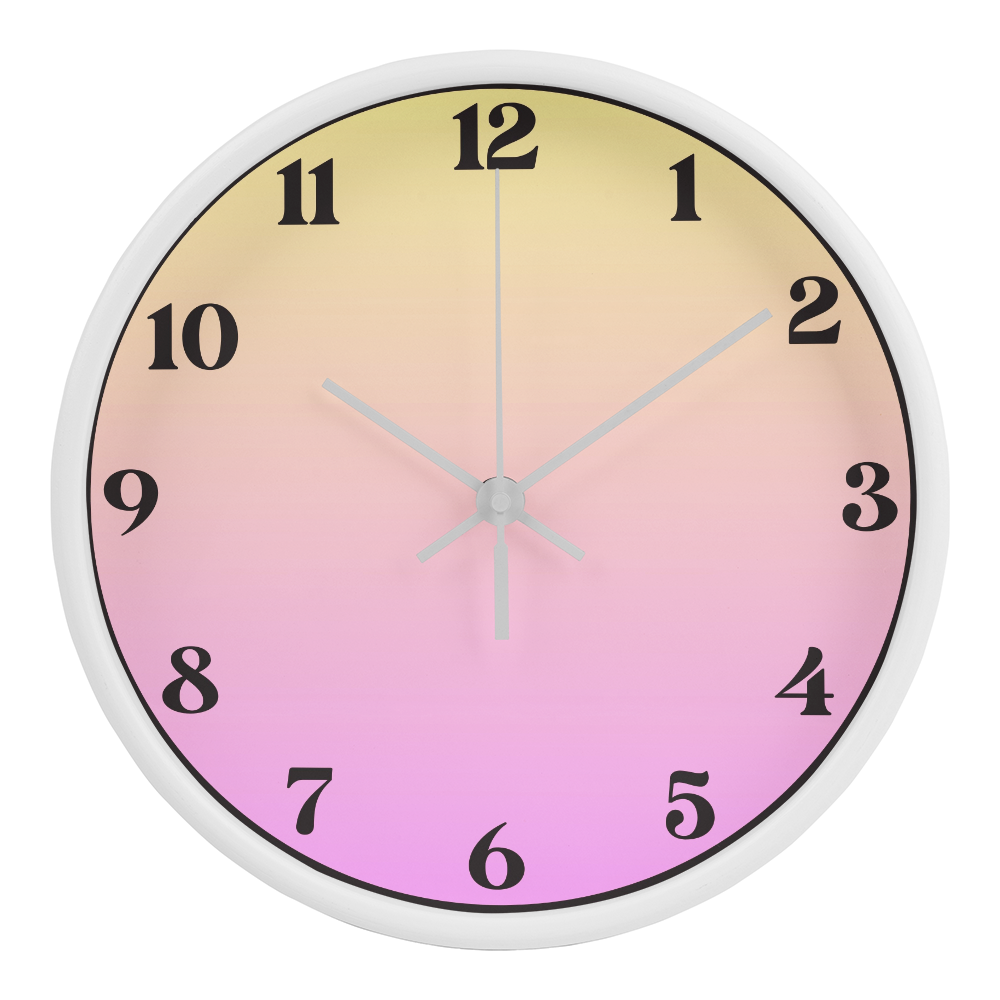 Pink/Yellow Wall Clock