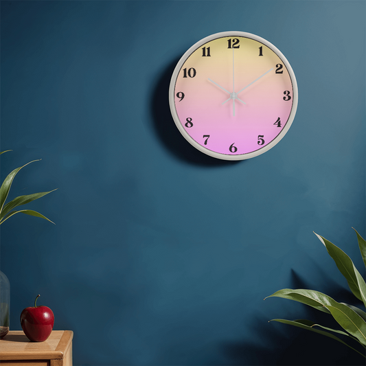 Pink/Yellow Wall Clock