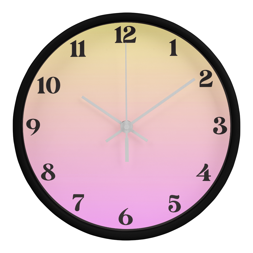 Pink/Yellow Wall Clock