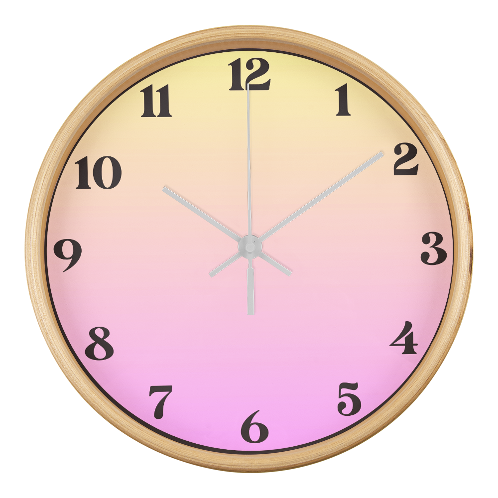 Pink/Yellow Wall Clock