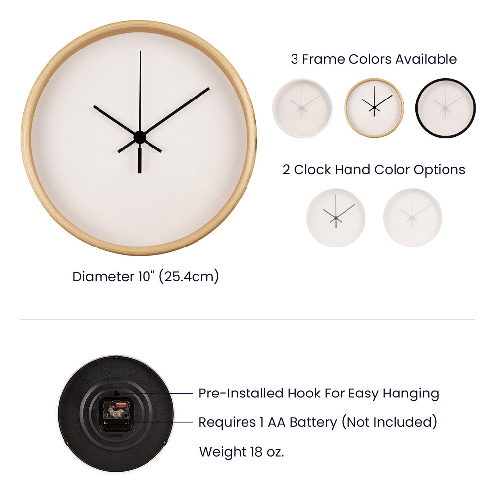 Pink/Yellow Roman Numeral Wall Clock