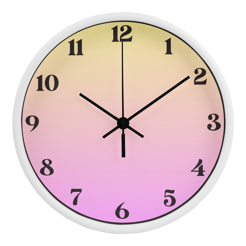 Pink/Yellow Wall Clock