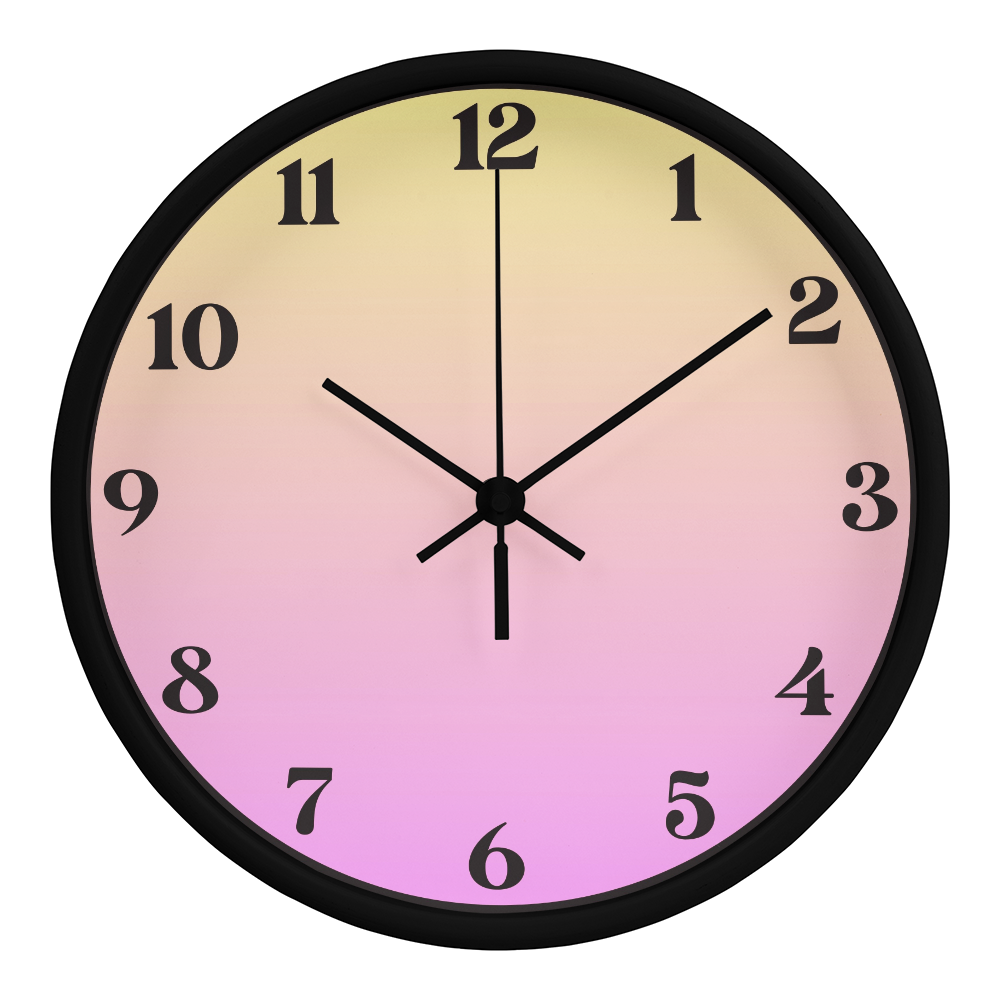 Pink/Yellow Wall Clock