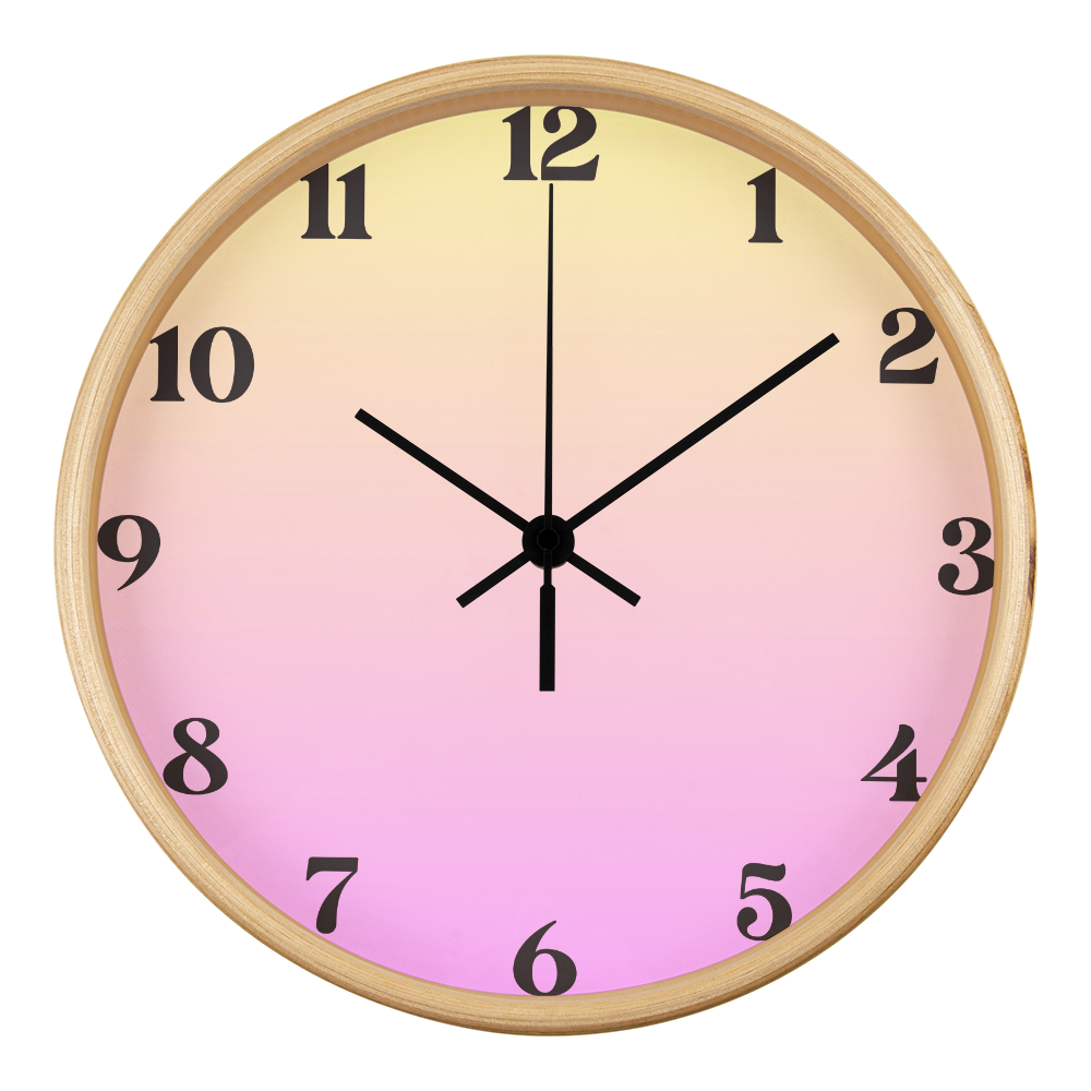 Pink/Yellow Wall Clock