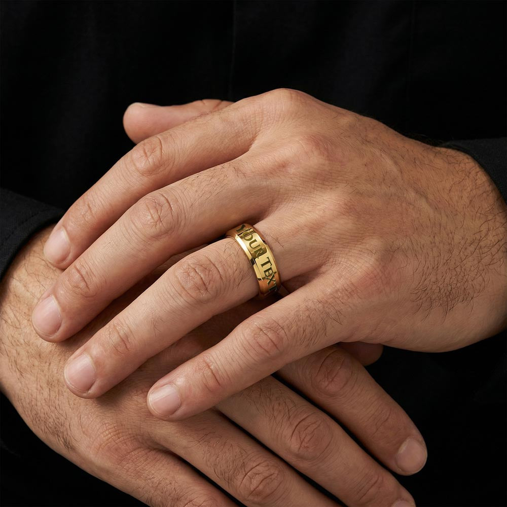 Men's Engraved Ring, No Message Card