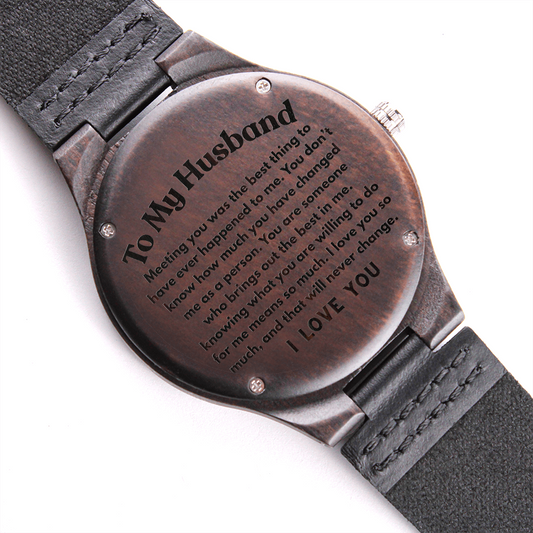 To My Husband, Wood Watch