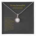 To My Beautiful Daughter Black/Gold Eternal Hope Necklace