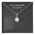 To My Beautiful Daughter Black/White Eternal Hope Necklace