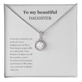 To My Beautiful Daughter White/Black Eternal Hope Necklace