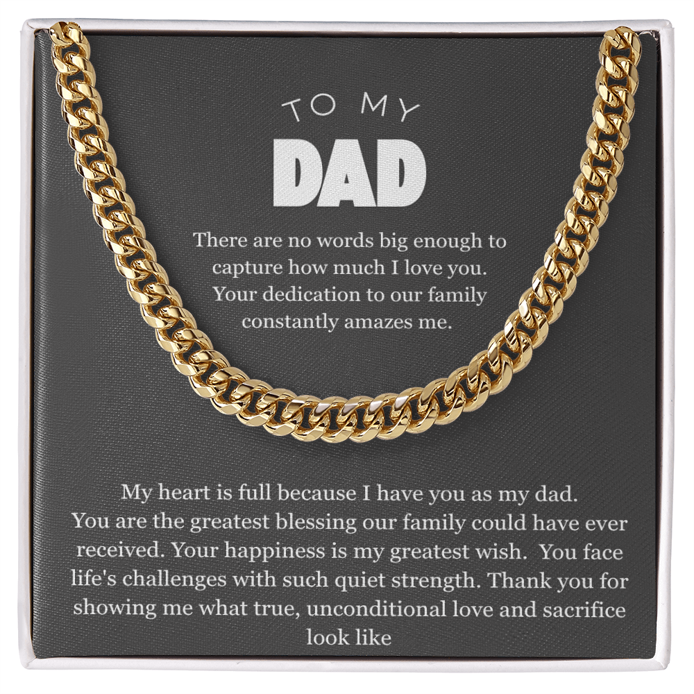 To My Dad, Cuban Link Chain