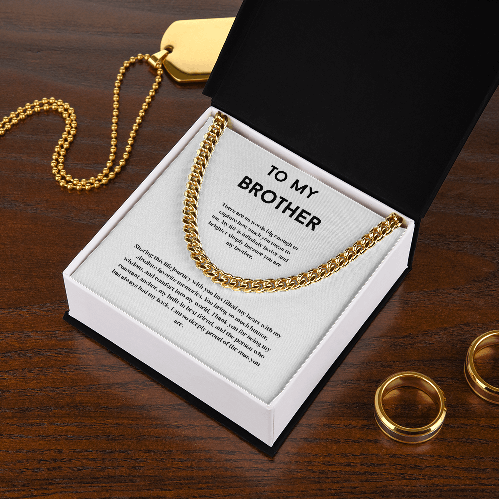 To My Brother, Men's Cuban Link Chain