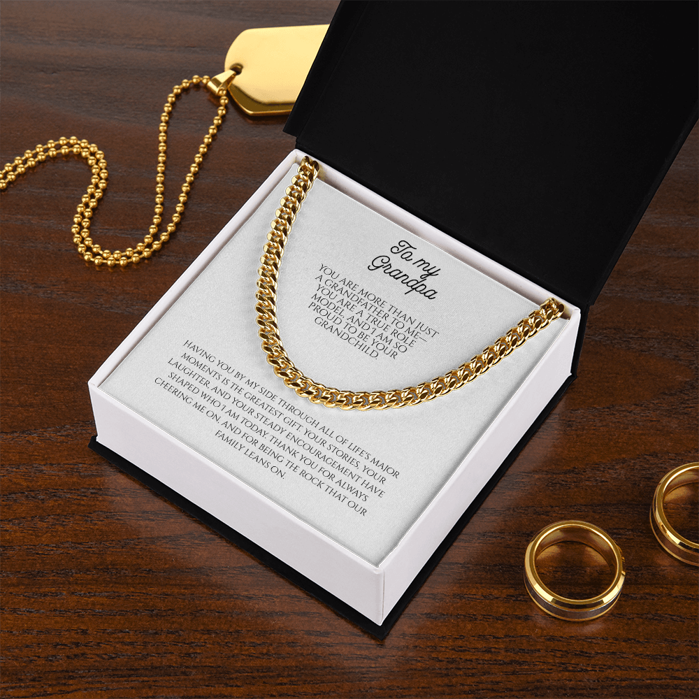 To My Grandpa, Cuban Link Chain