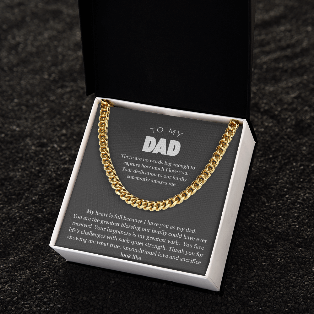 To My Dad, Cuban Link Chain
