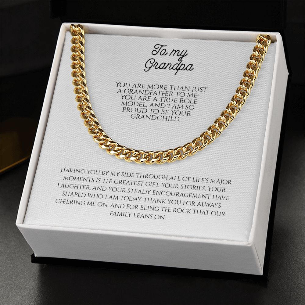 To My Grandpa, Cuban Link Chain