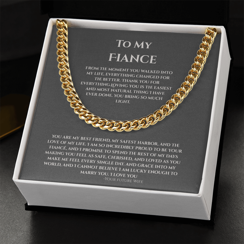 To My Fiance, Cuban Link Chain