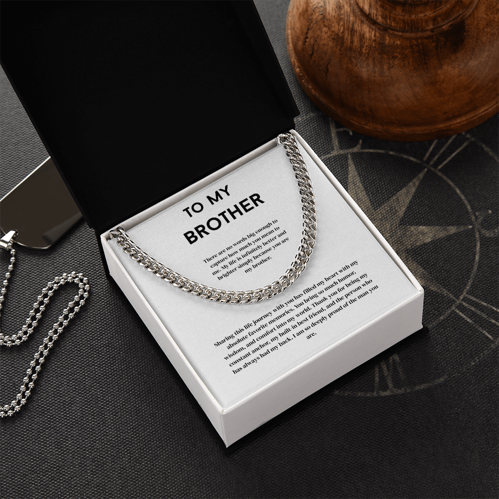 To My Brother, Men's Cuban Link Chain