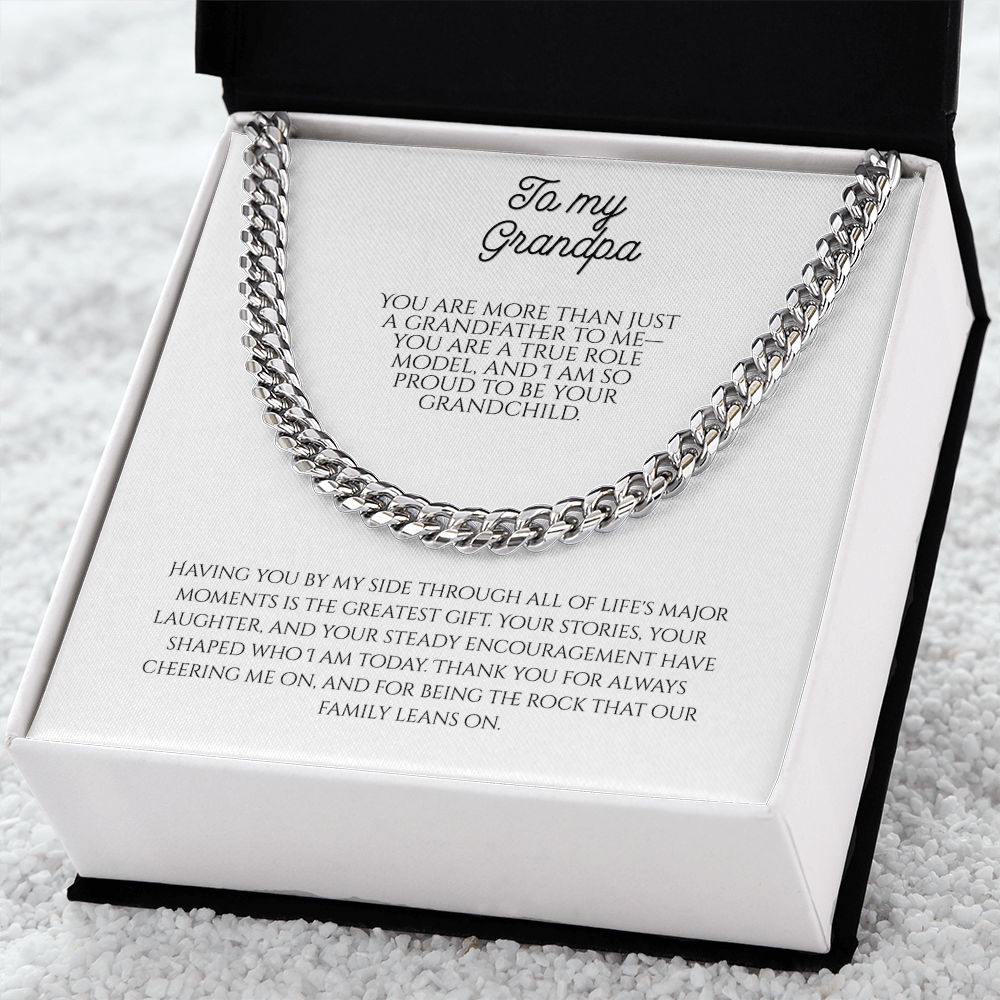 To My Grandpa, Cuban Link Chain