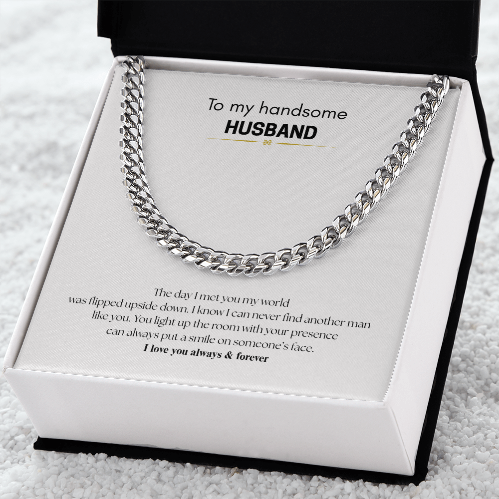 To My Handsome Husband, Cuban Link Chain