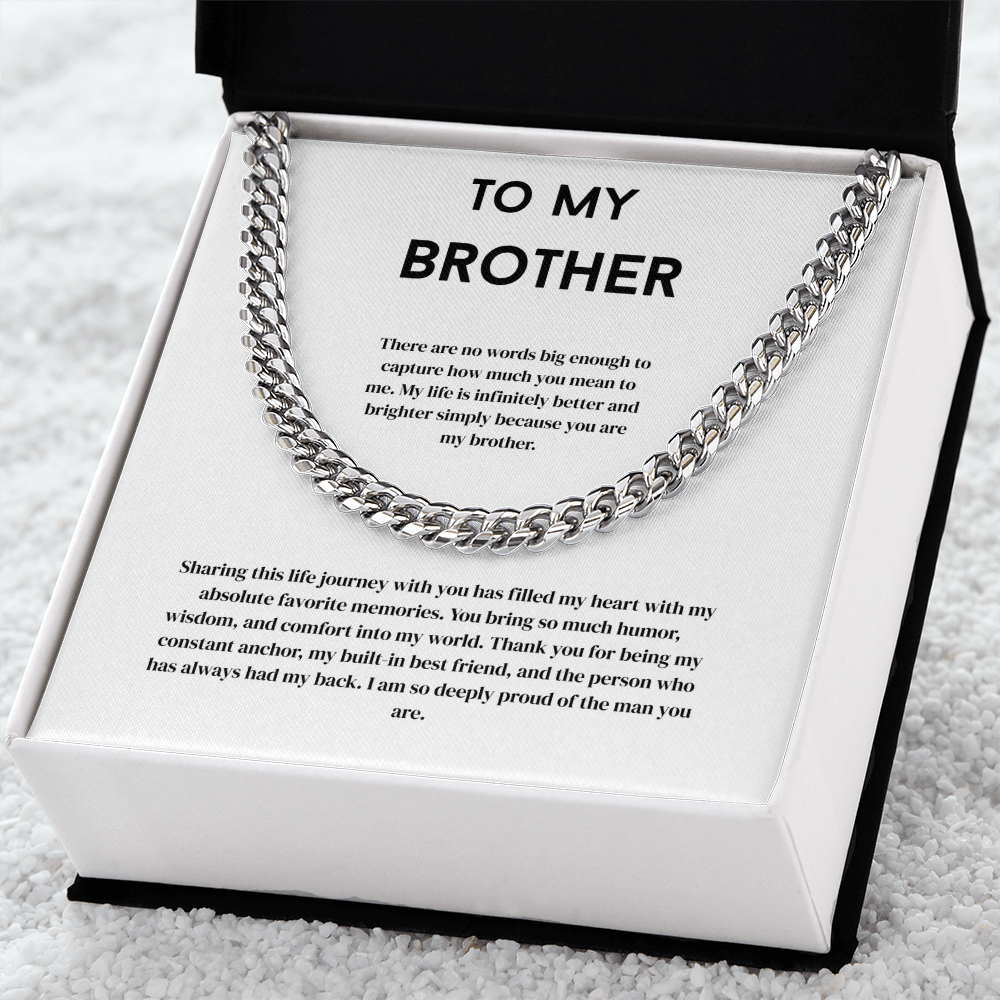 To My Brother, Men's Cuban Link Chain