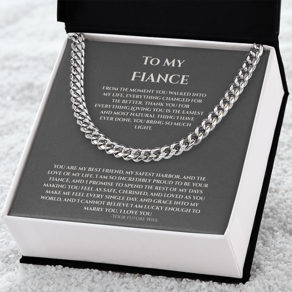 To My Fiance, Cuban Link Chain