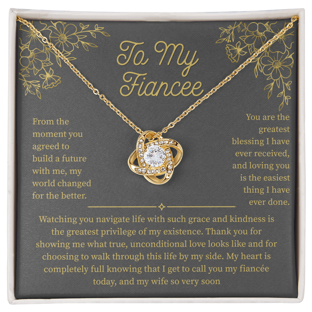 To My Fiancee, Love Knot Necklace