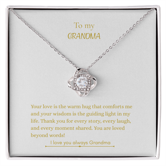 To My Grandma, Love Knot Necklace