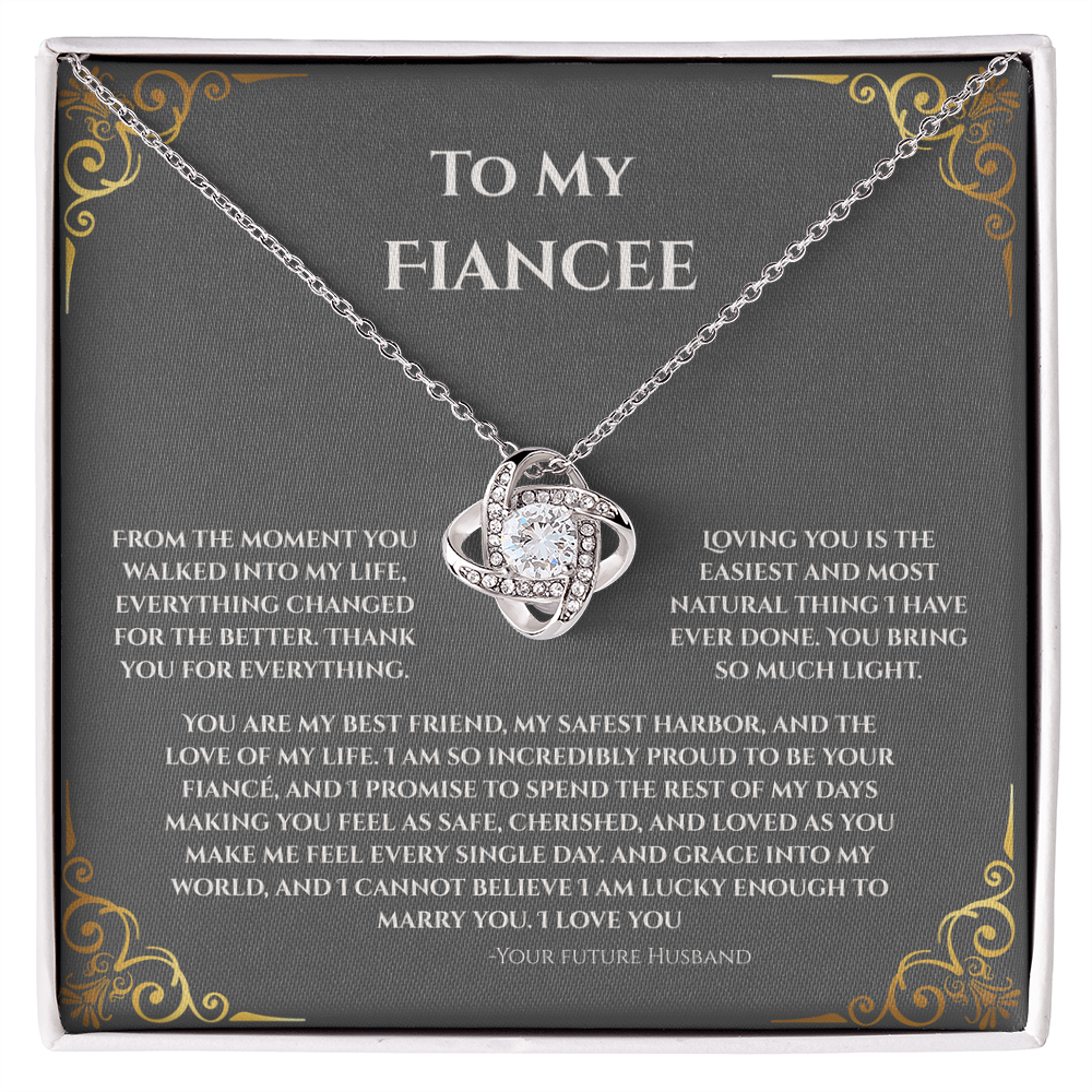 To My Fiancee, Love Knot Necklace