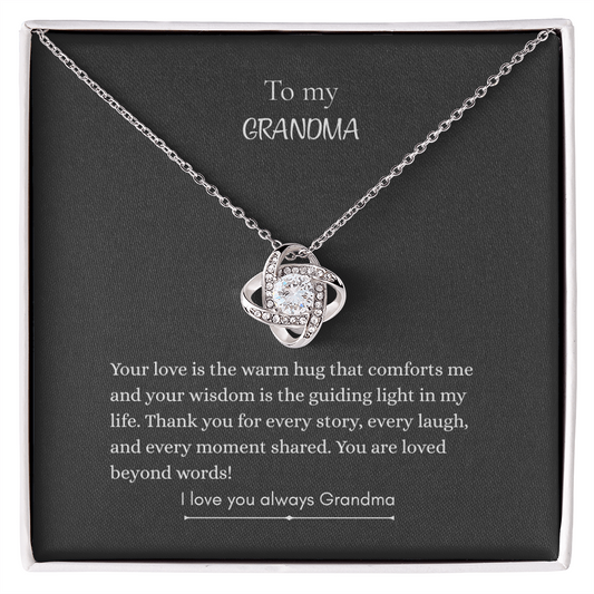 To My Grandma, Love Knot Necklace