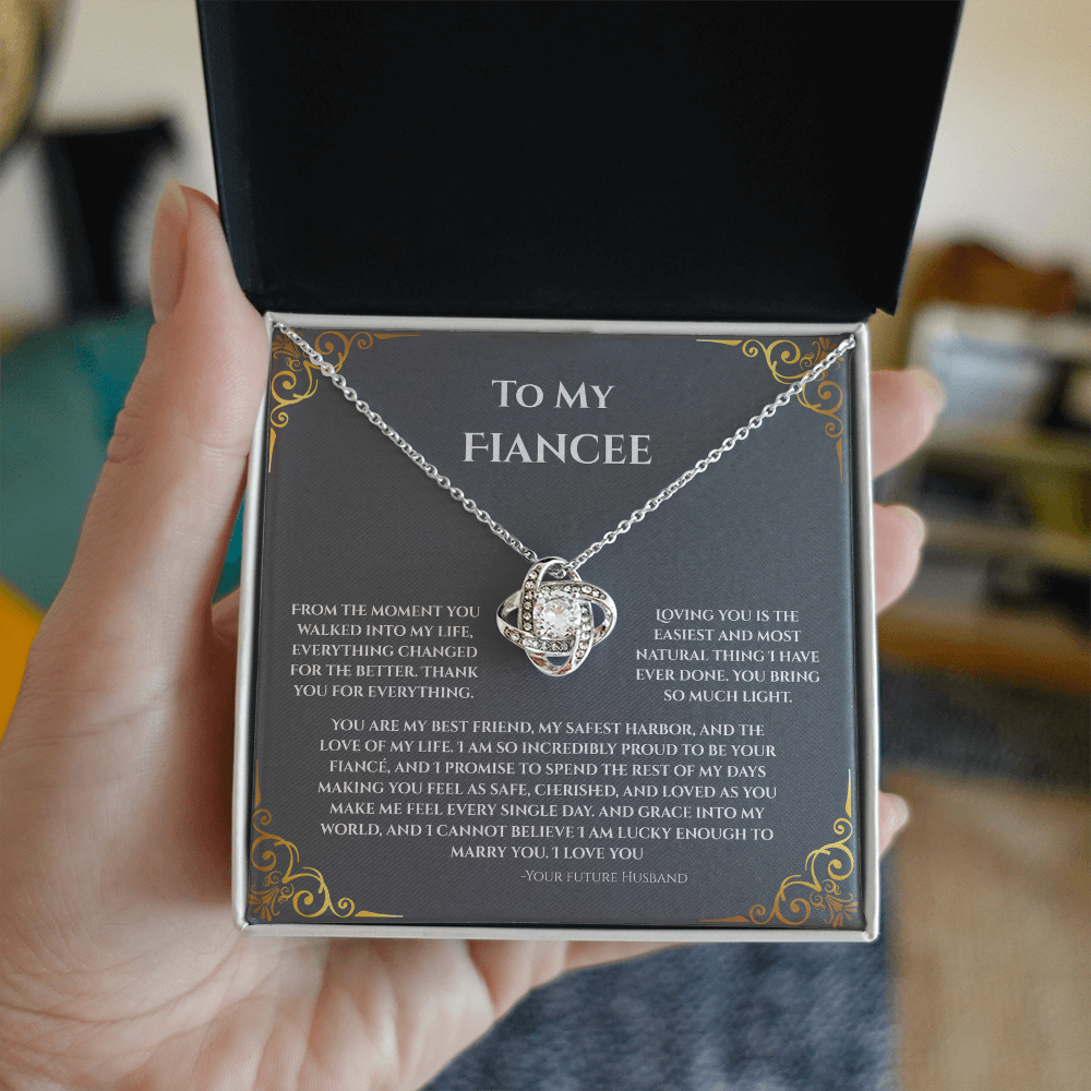 To My Fiancee, Love Knot Necklace