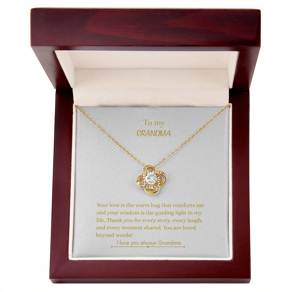 To My Grandma, Love Knot Necklace