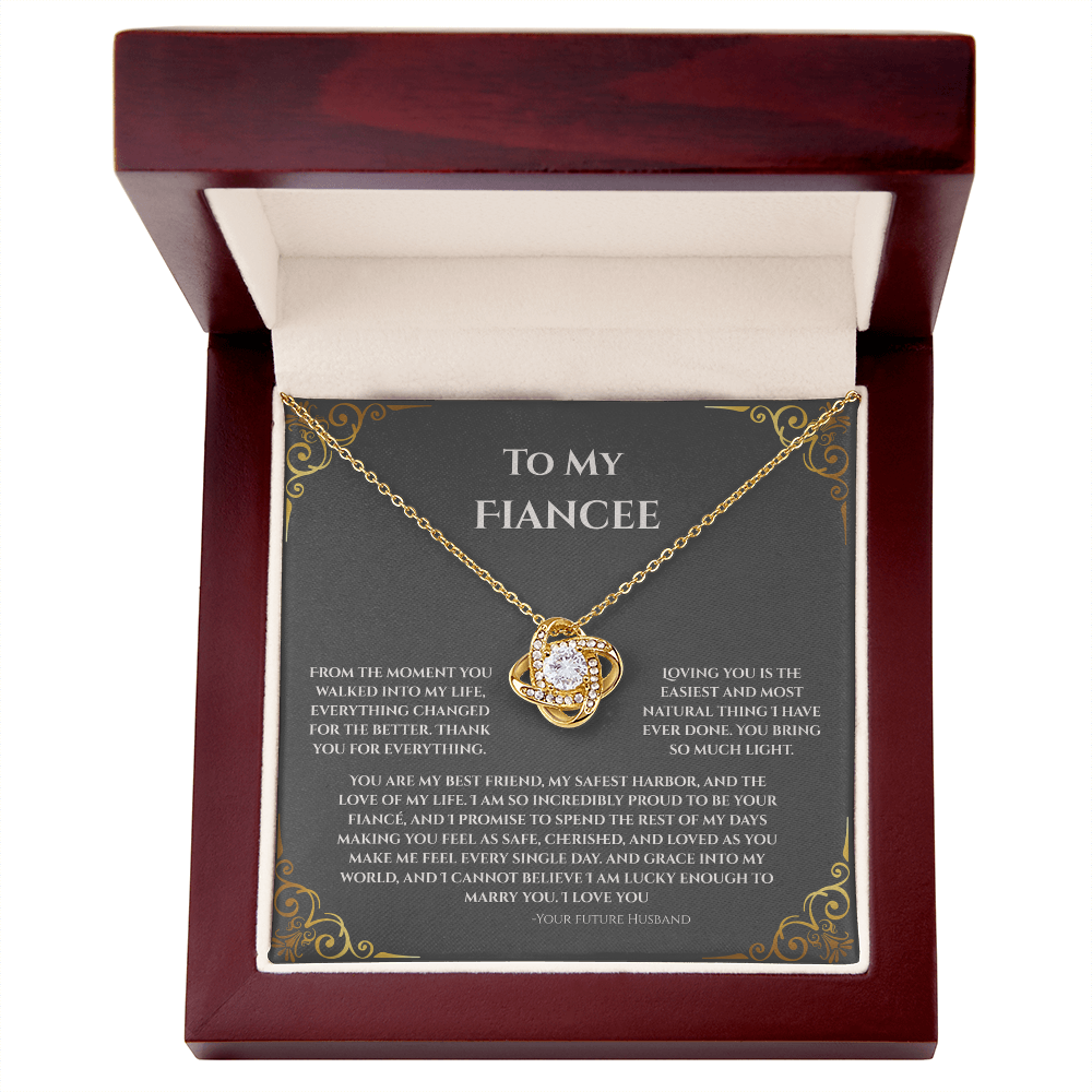 To My Fiancee, Love Knot Necklace