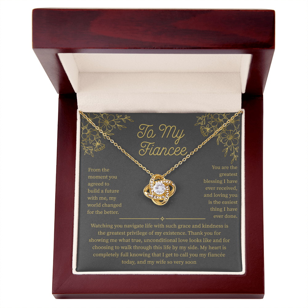 To My Fiancee, Love Knot Necklace