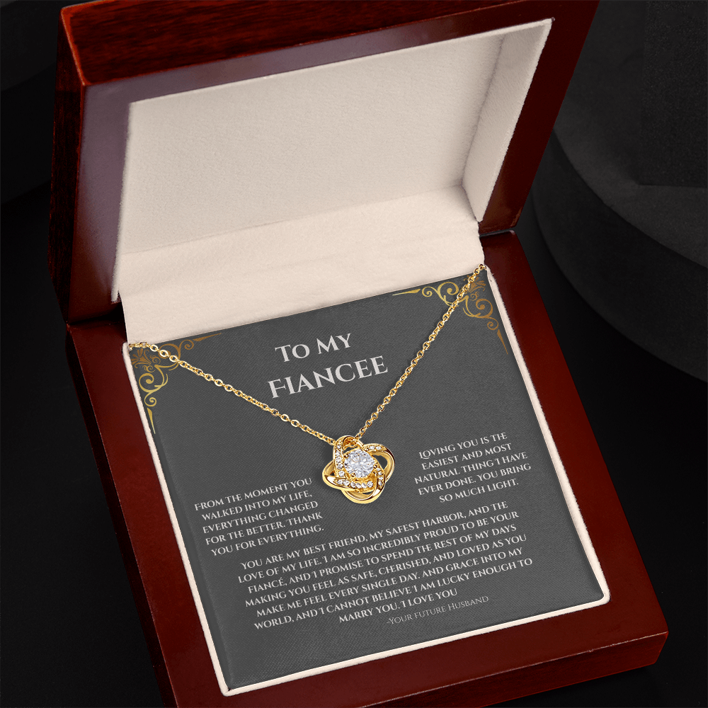 To My Fiancee, Love Knot Necklace