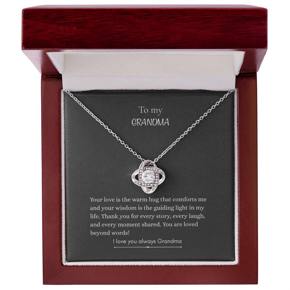 To My Grandma, Love Knot Necklace
