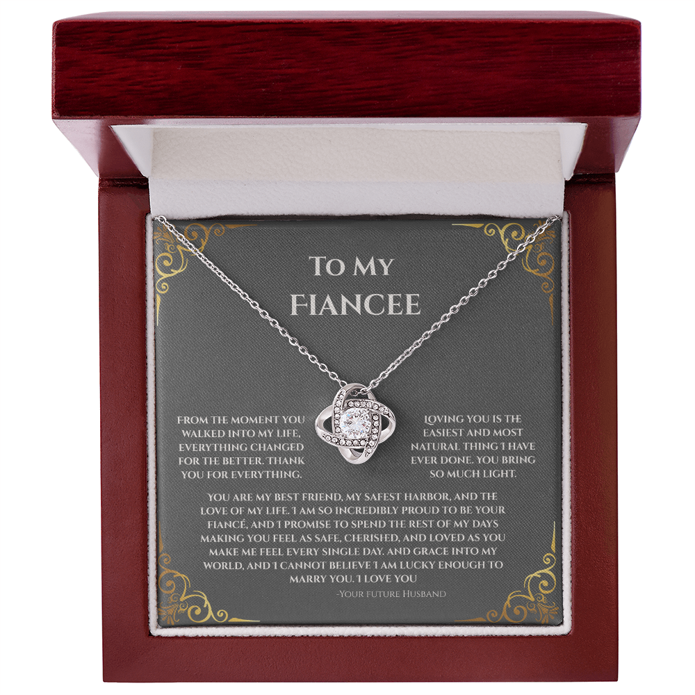 To My Fiancee, Love Knot Necklace