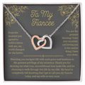 To My Fiancee, Interlocking Hearts Necklace