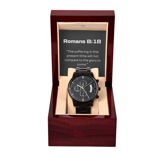 Men's Black Chronograph Watch