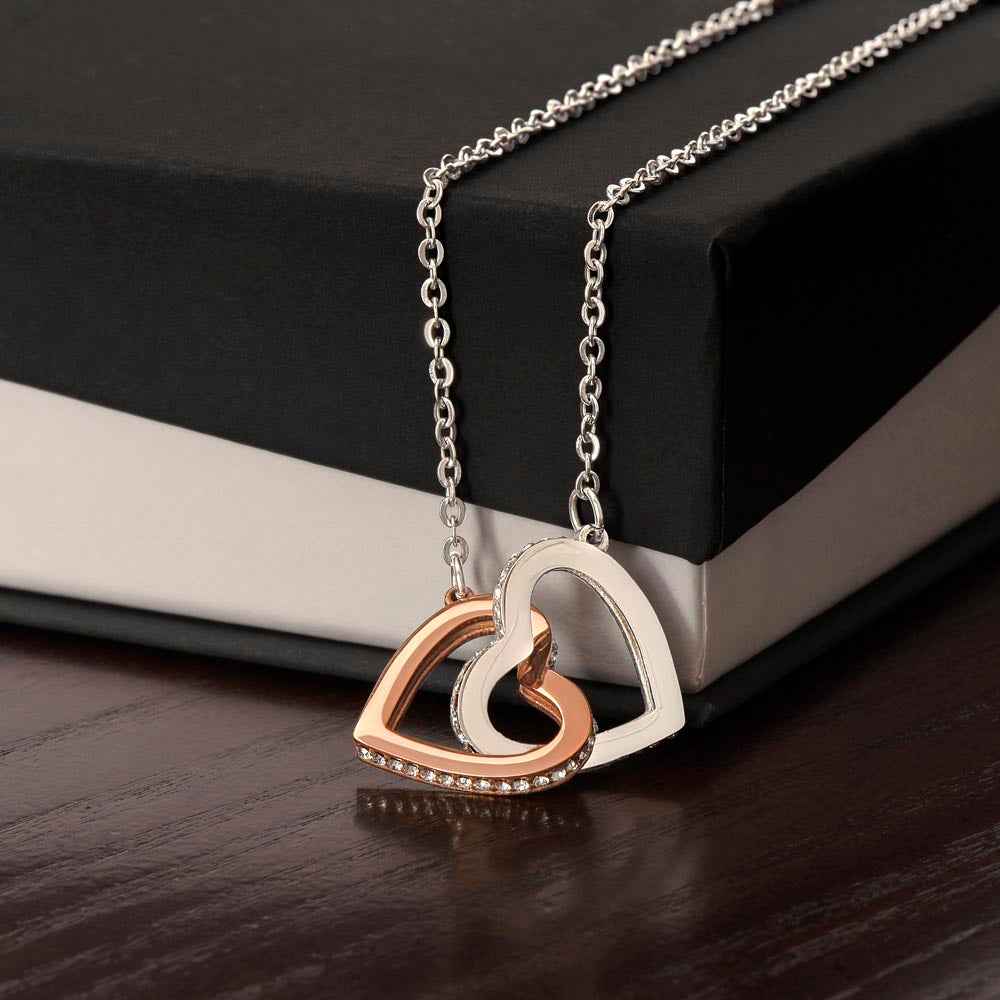 Interlocking Hearts Necklace, No Message Card
