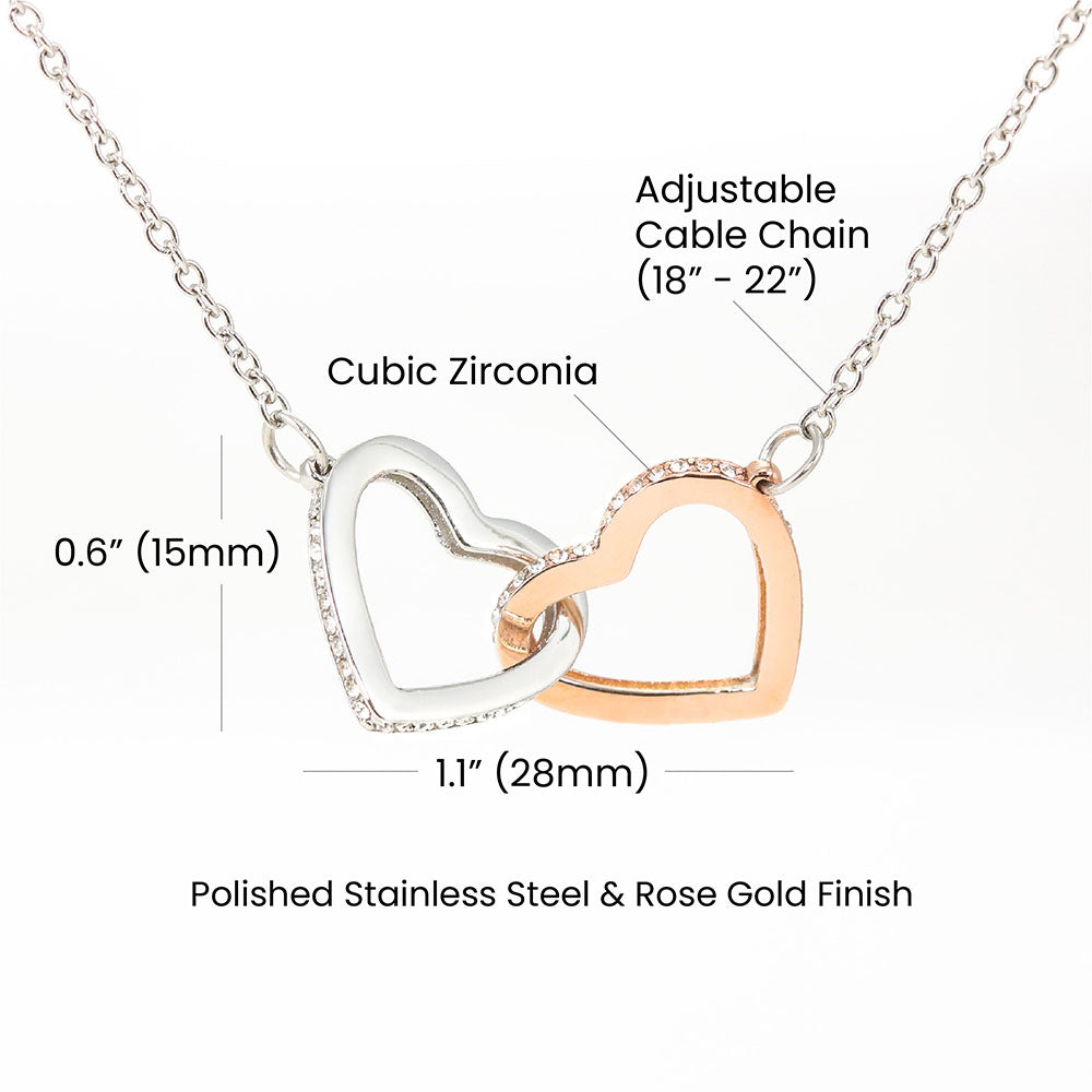 Interlocking Hearts Necklace, No Message Card