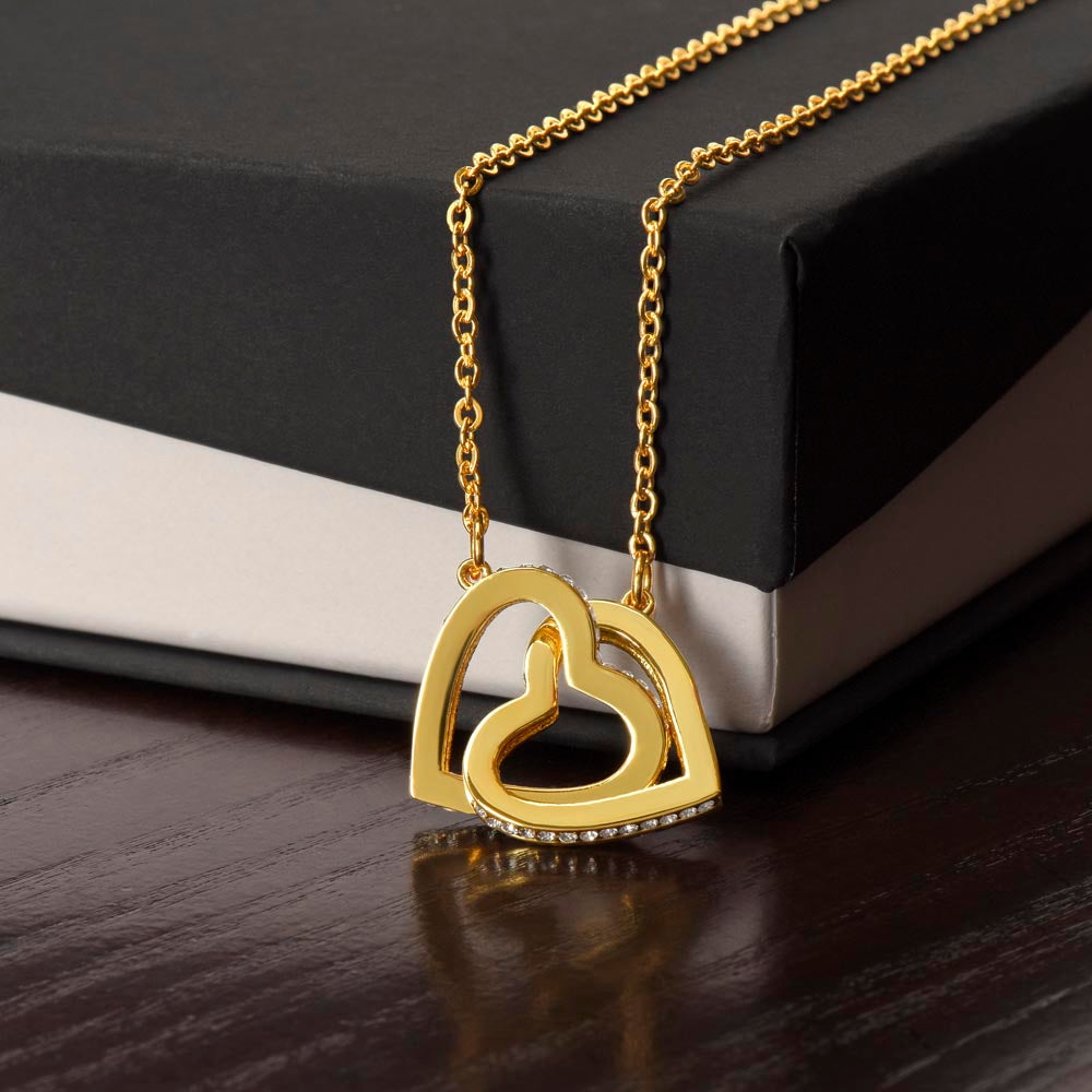 Interlocking Hearts Necklace, No Message Card