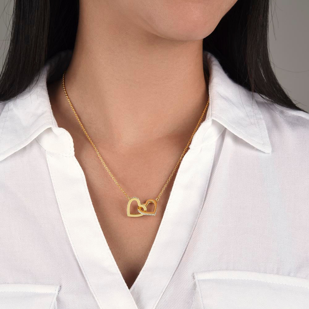 Interlocking Hearts Necklace, No Message Card