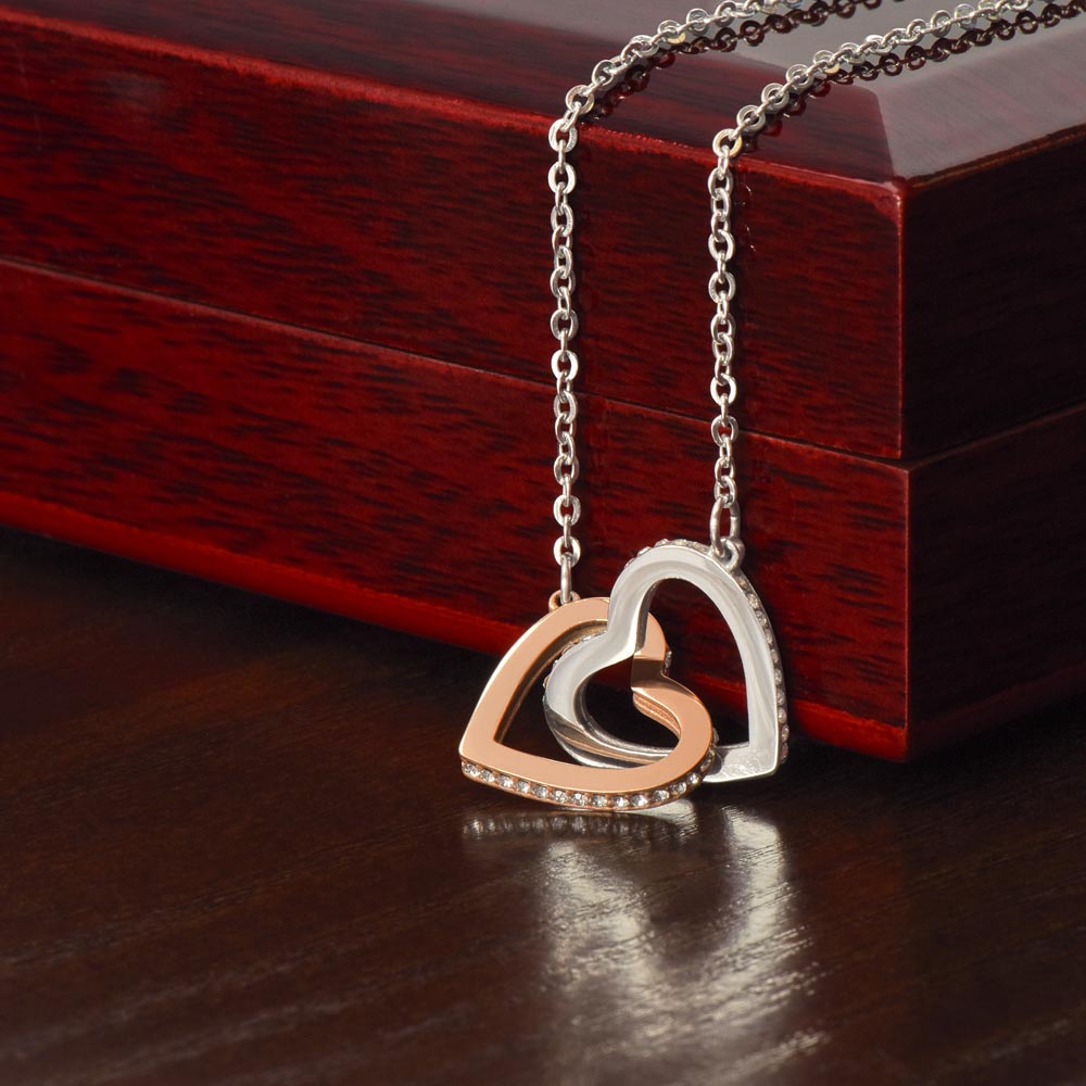 Interlocking Hearts Necklace, No Message Card