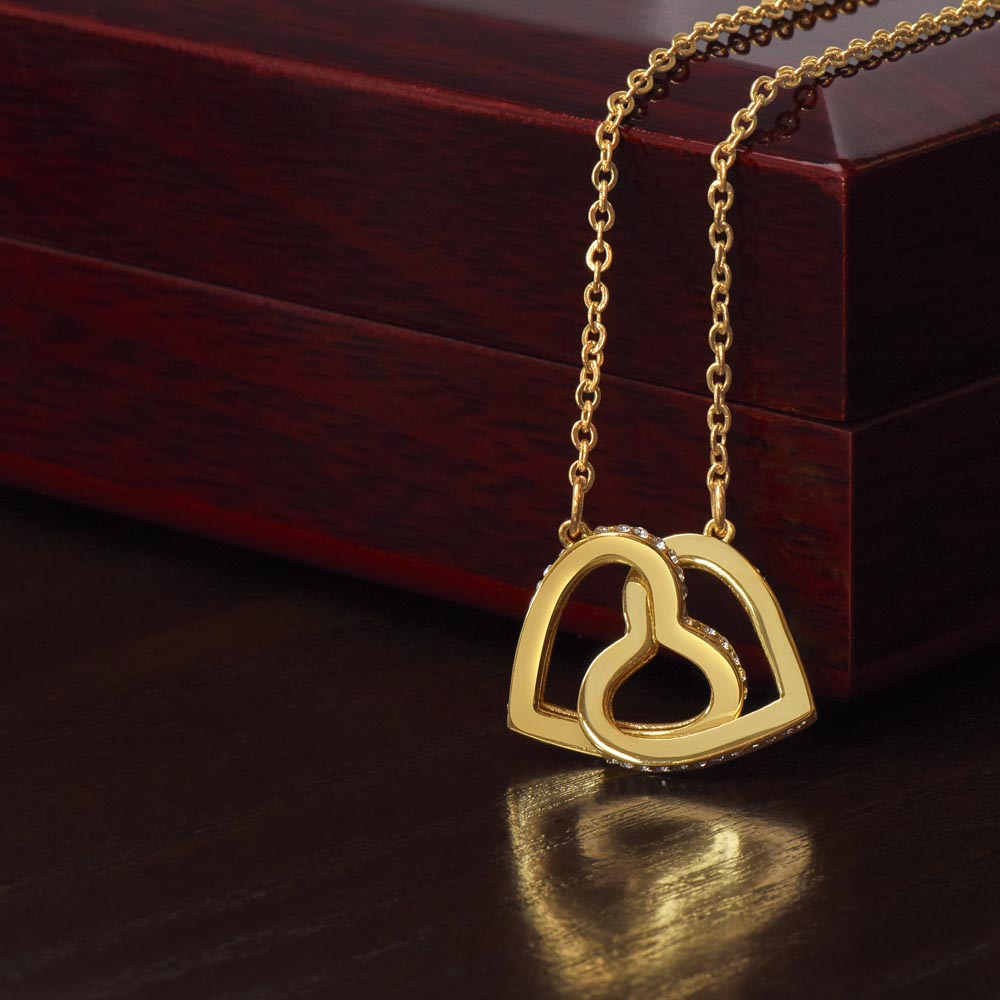 Interlocking Hearts Necklace, No Message Card