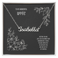 To My Wonderful Wife Black/White Custom Necklace