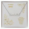 To My Wonderful Wife White/Gold Custom Name Necklace