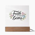 Faith and Gems Light Up Plaque