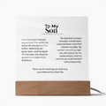 To My Son, Acrylic Square Plaque with LED's