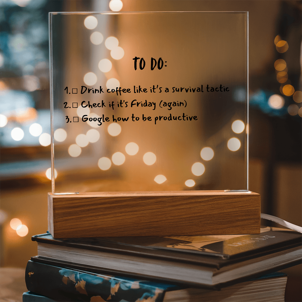 TO DO: List Acrylic Plaque